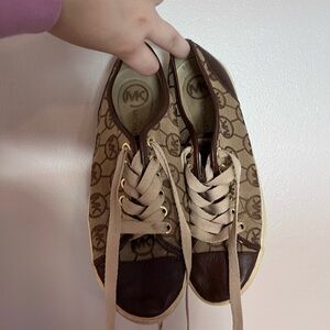 Michael Kors Brown Monogram Sneakers